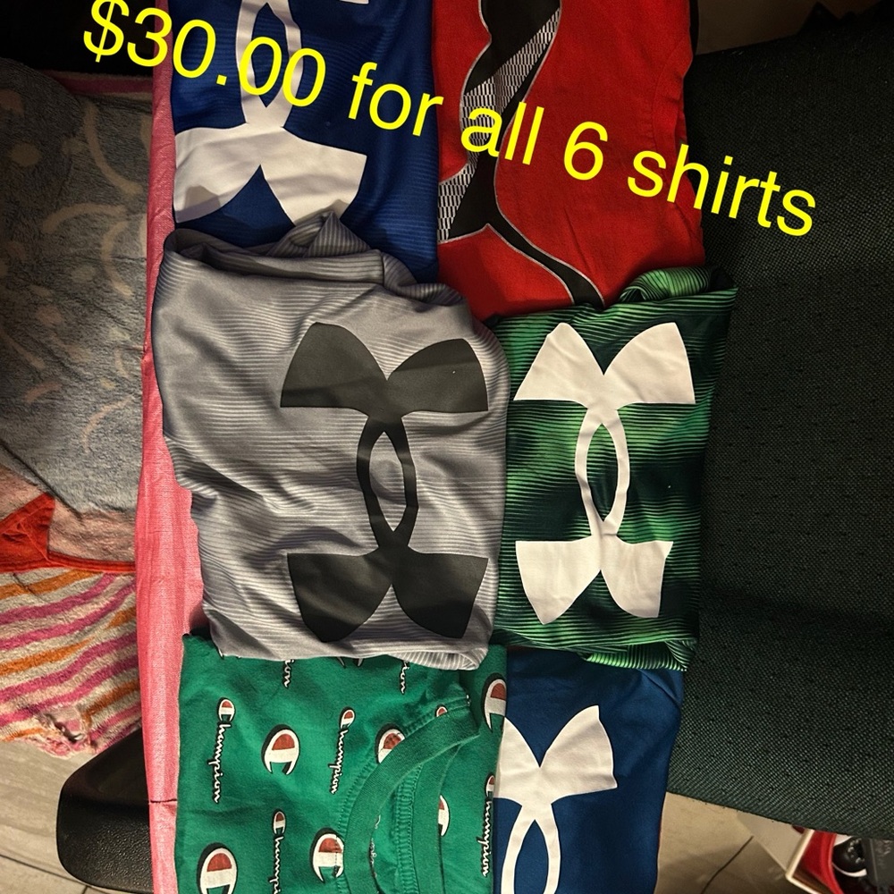 Under Armour Assorted Men’s Athletic Tops - Blue, Red, Gray, Green, Teal
